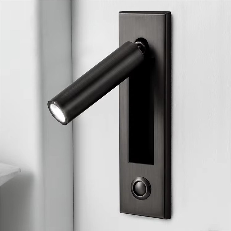 dimmable wall light with reading arm